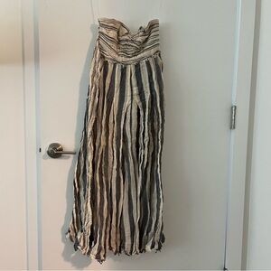 Free People Striped Maxi Dress - Black and Cream